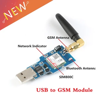 USB To GSM GPRS SIM800C Computer Control Calling With Antenna Wireless Module Quad-Band
USB To GSM GPRS SIM800C Computer Control Calling With Antenna Wireless Module Quad-Band