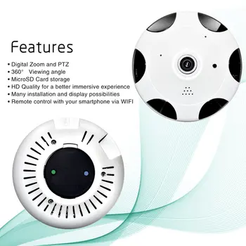 3.0MP Wireless HD FishEye IP WiFi Panoramic Camera AU Plug 960P 360 Degree 1.3MP Indoor Security Camera WQ-004
3.0MP Wireless HD FishEye IP WiFi Panoramic Camera AU Plug 960P 360 Degree 1.3MP Indoor Security Camera WQ-004