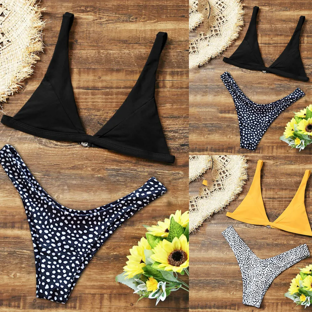 New Bikinis 2019 mujer Lady's Bright Sexy Quick-Drying Split Bikini set Swimsuit Swimwear Cover-ups Dropping stroje kapielowe
New Bikinis 2019 mujer Lady's Bright Sexy Quick-Drying Split Bikini set Swimsuit Swimwear Cover-ups Dropping stroje kapielowe