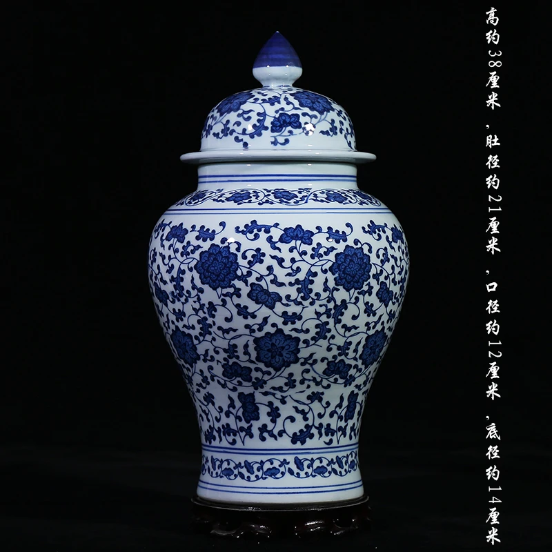 Jingdezhen ceramic temple jars Antique Porcelain ginger jars decorative vases ceramic jar with hand painted design (1)