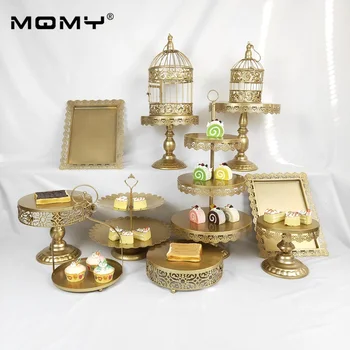 12Pcs Wedding Set Tray Metal Crystal 3 Tier Wholesale Fruit Birdcage Gold Cake Stand
12Pcs Wedding Set Tray Metal Crystal 3 Tier Wholesale Fruit Birdcage Gold Cake Stand