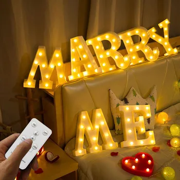 Remote Control 3D Letter LED Night Light Marquee Sign Alphabet Timer Desk Lamp Party Christmas Wedding Birthday Bar Decoration
Remote Control 3D Letter LED Night Light Marquee Sign Alphabet Timer Desk Lamp Party Christmas Wedding Birthday Bar Decoration