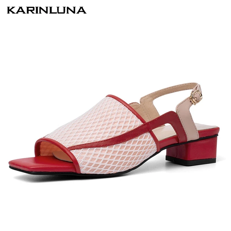 Karinluna 2019 Genuine Leather Summer Party Elegant Women Shoes Air Mesh Woman Chunky Heel Sandals Shoes Woman
Karinluna 2019 Genuine Leather Summer Party Elegant Women Shoes Air Mesh Woman Chunky Heel Sandals Shoes Woman
