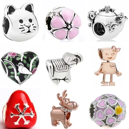 Btuamb High Quality Flower Tree Heart Snowflake Bird Small Teapot Cat Pandora Silver Charm Bracelet Necklace DIY Jewelry Making
Btuamb High Quality Flower Tree Heart Snowflake Bird Small Teapot Cat Pandora Silver Charm Bracelet Necklace DIY Jewelry Making