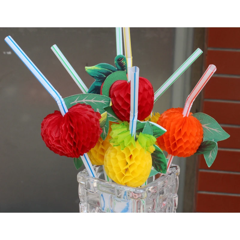 50 Pcs/lot Random Color Fruit Shape Straws Disposable Colorful Plastic Strip Art Straw Birthday Wedding Party Decoration
50 Pcs/lot Random Color Fruit Shape Straws Disposable Colorful Plastic Strip Art Straw Birthday Wedding Party Decoration