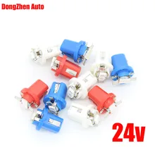 Dongzhen led車24ボルトの自動車トラックt5 b8.5d 2 smd 3528 led電球コンソール電球計器ランプ速度テーブルカースタイリング10ピー(China)
