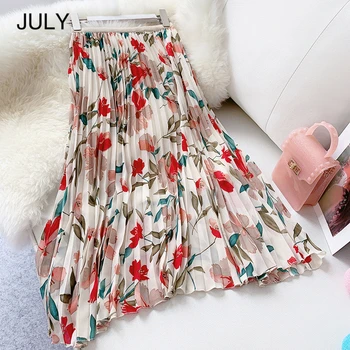 JULY Elegant Long Chiffon Print Skirt Women 2019 Spring Summer Fashion Elegant A-line Ladies High Waist Pleated Skirt Female
JULY Elegant Long Chiffon Print Skirt Women 2019 Spring Summer Fashion Elegant A-line Ladies High Waist Pleated Skirt Female