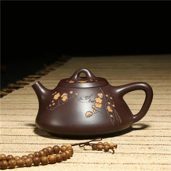 280ML Yixing Purple Clay Teapot Raw Ore Health Zi Mud Vintage Puer Pot Hand Painted Flower Pattern Drinkware Tieguanyin Kettles
280ML Yixing Purple Clay Teapot Raw Ore Health Zi Mud Vintage Puer Pot Hand Painted Flower Pattern Drinkware Tieguanyin Kettles