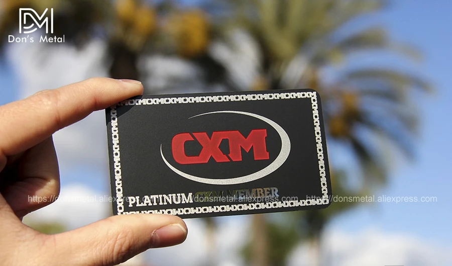 Dumb black metal card black metal business card creative production high-grade metal membership card business card