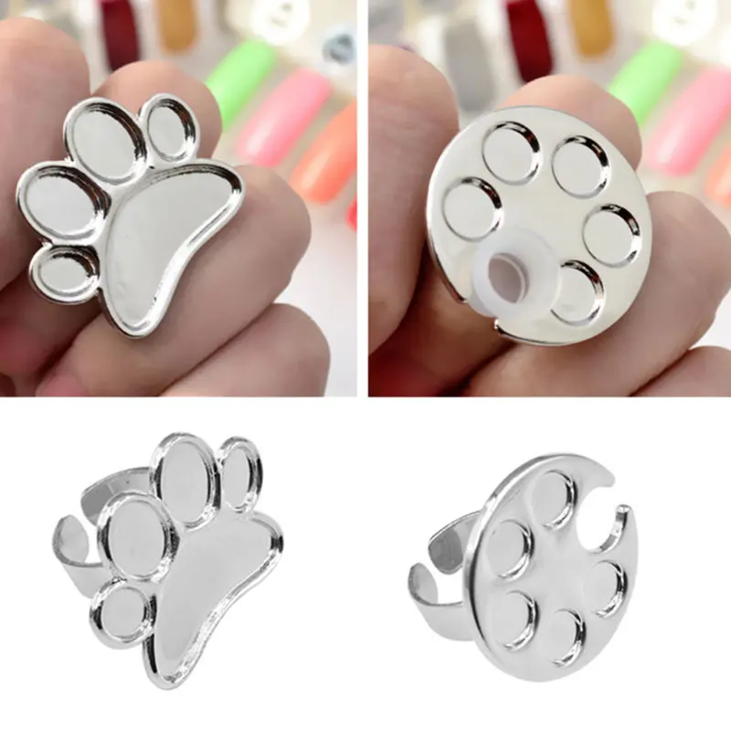 2017 Hand Manicure Ring Palettes Mini Nail Art DIY Color Painting Palette Women Finger Nails Gel Polishing Tool Cute Shap FM88
2017 Hand Manicure Ring Palettes Mini Nail Art DIY Color Painting Palette Women Finger Nails Gel Polishing Tool Cute Shap FM88