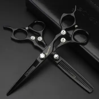 6.0 inch Black Hairdressing Scissors Hair Cutting Shears Thinning Scissors Hair Scissors high quality steel
6.0 inch Black Hairdressing Scissors Hair Cutting Shears Thinning Scissors Hair Scissors high quality steel