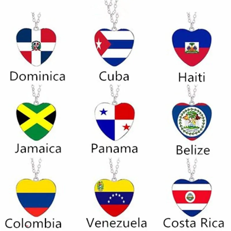 European and American Flags Panama, Belize, Dominica, Colombia, Cuba, Haiti, Venezuela, Jamaica, Costa Rica Flag Necklace
European and American Flags Panama, Belize, Dominica, Colombia, Cuba, Haiti, Venezuela, Jamaica, Costa Rica Flag Necklace
