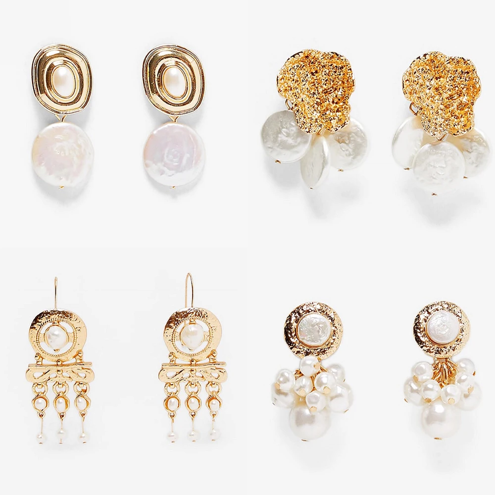 Fashion Za Bohemian Wedding Jewelry Charm Pearl Drop Dangle Earrings for Women Vintage Ethnic Statement Earrings Jewelry 2019
Fashion Za Bohemian Wedding Jewelry Charm Pearl Drop Dangle Earrings for Women Vintage Ethnic Statement Earrings Jewelry 2019