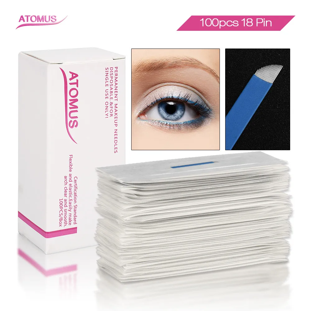 100pcs 18 Pins Agujas Para Microblading Agujas Sombreado Eyebrow Embroidery Shading Needles Needling Pen
100pcs 18 Pins Agujas Para Microblading Agujas Sombreado Eyebrow Embroidery Shading Needles Needling Pen