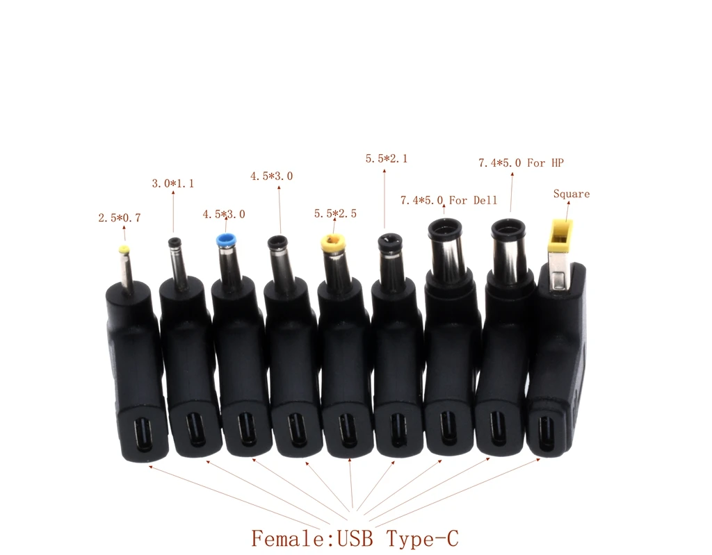 Laptop Power Adapter Connector Dc Plug USB Type C Female to Universal Male Jack Converter for Lenovo for Asus Notebook Charger
Laptop Power Adapter Connector Dc Plug USB Type C Female to Universal Male Jack Converter for Lenovo for Asus Notebook Charger