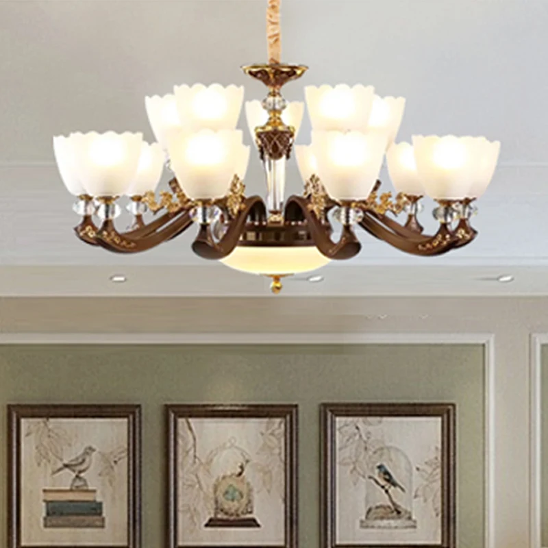 European style living room chandelier modern atmosphere restaurant bedroom lamp complex building stair dining room crystal lamp
European style living room chandelier modern atmosphere restaurant bedroom lamp complex building stair dining room crystal lamp