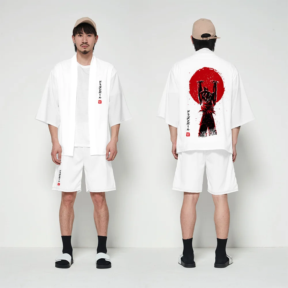Harajuku Cardigan Kimono Shirt And Pants Set Anime Dragon Ball Goku Printed Outerwear Half Sleeves Blouse Shorts Suits Plus 4XL
Harajuku Cardigan Kimono Shirt And Pants Set Anime Dragon Ball Goku Printed Outerwear Half Sleeves Blouse Shorts Suits Plus 4XL