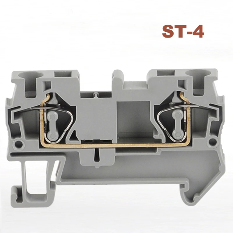 Spring Terminal Blocks connector ST-4 din rail screwless terminals block wire cable connectors copper ST4 morsettiera 30A
Spring Terminal Blocks connector ST-4 din rail screwless terminals block wire cable connectors copper ST4 morsettiera 30A