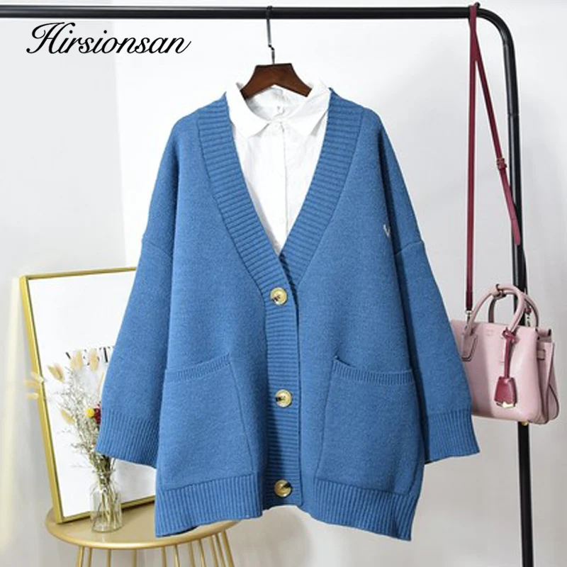 Hirsionsan Korean Women Sweater Autumn Winter Knitted Cardigan Women with Pocket Clothes Kawaii Casual Ins 2019 Warm Femme Coat
Hirsionsan Korean Women Sweater Autumn Winter Knitted Cardigan Women with Pocket Clothes Kawaii Casual Ins 2019 Warm Femme Coat