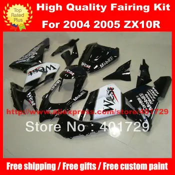 Motorcycle bodywork for Ninja WEST free custom paint racing fairing kit ZX10R 04 05 ZX-10R 04 05 parts 2004 2005 black white
Motorcycle bodywork for Ninja WEST free custom paint racing fairing kit ZX10R 04 05 ZX-10R 04 05 parts 2004 2005 black white