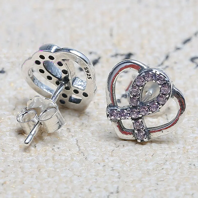 Authentic 925 Sterling Silver Earring Love Heart With Red Ribbon Crystal Studs Earrings For Women Wedding Gift Fine Jewelry
Authentic 925 Sterling Silver Earring Love Heart With Red Ribbon Crystal Studs Earrings For Women Wedding Gift Fine Jewelry