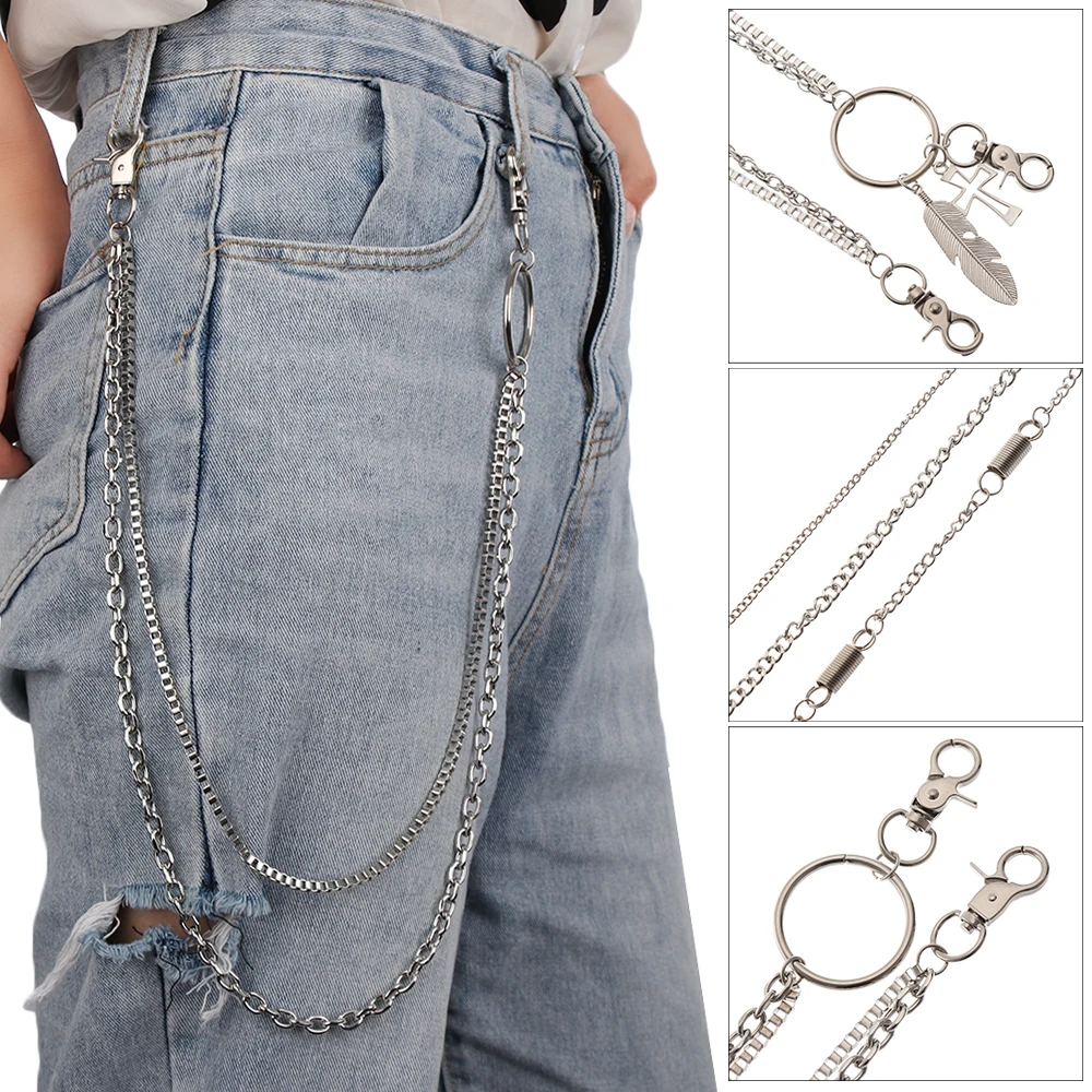 1 PCS Trousers Pant Waist Link Belt key chain 3 Styles Metal Wallet Chain Silver Rock Punk Hook Biker Men Women Fashion Jewelry
1 PCS Trousers Pant Waist Link Belt key chain 3 Styles Metal Wallet Chain Silver Rock Punk Hook Biker Men Women Fashion Jewelry