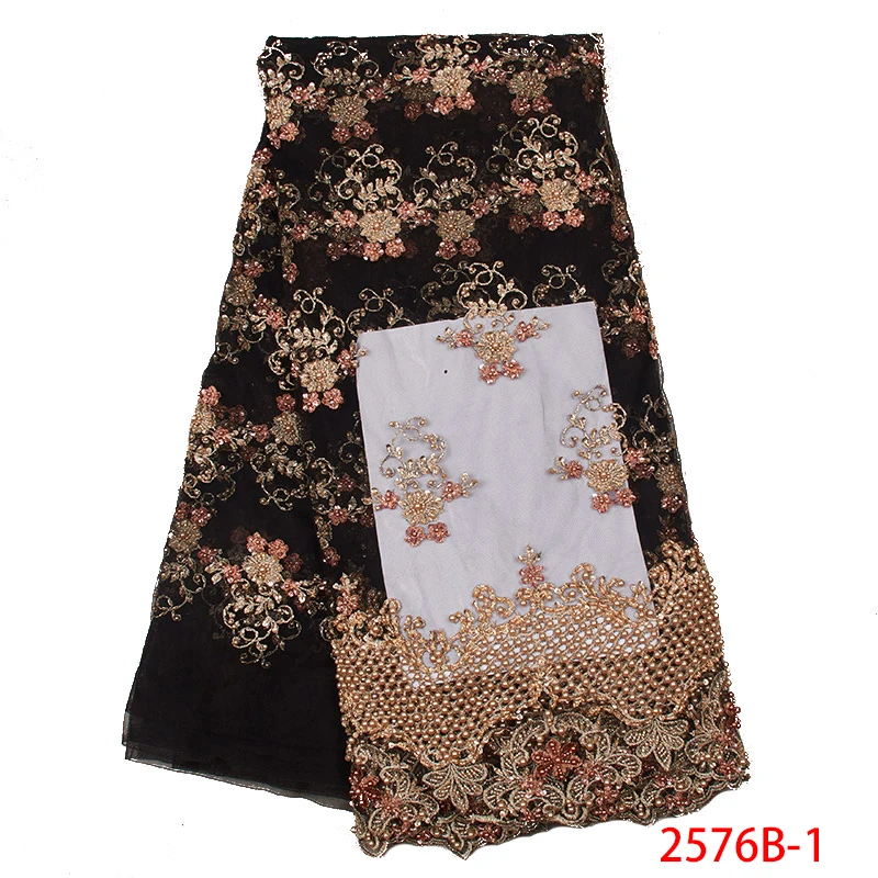 2019 High Quality African Beaded Lace Fabric Latest Nigerian Laces Fabrics Tulle Net with Sequins for Party KS2576B-1
2019 High Quality African Beaded Lace Fabric Latest Nigerian Laces Fabrics Tulle Net with Sequins for Party KS2576B-1
