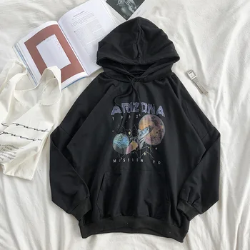 Women Loose Restore Star Airship Printing Black Thin Pullover O-neck Hoddie Sweatshirt Girls White Gray Hoodies Space 2019 new
Women Loose Restore Star Airship Printing Black Thin Pullover O-neck Hoddie Sweatshirt Girls White Gray Hoodies Space 2019 new