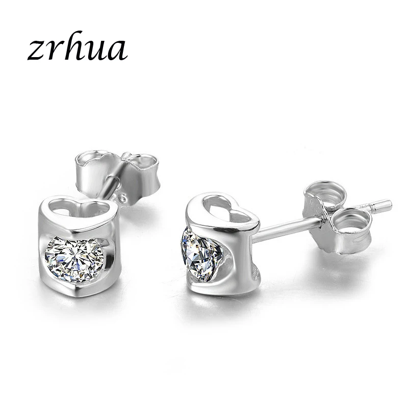 ZRHUA 925 Sterling Silver Stud Earrings Elegant Heart Earrings For Women Statement Modern Party Female Anniversary Jewelry Gifts
ZRHUA 925 Sterling Silver Stud Earrings Elegant Heart Earrings For Women Statement Modern Party Female Anniversary Jewelry Gifts