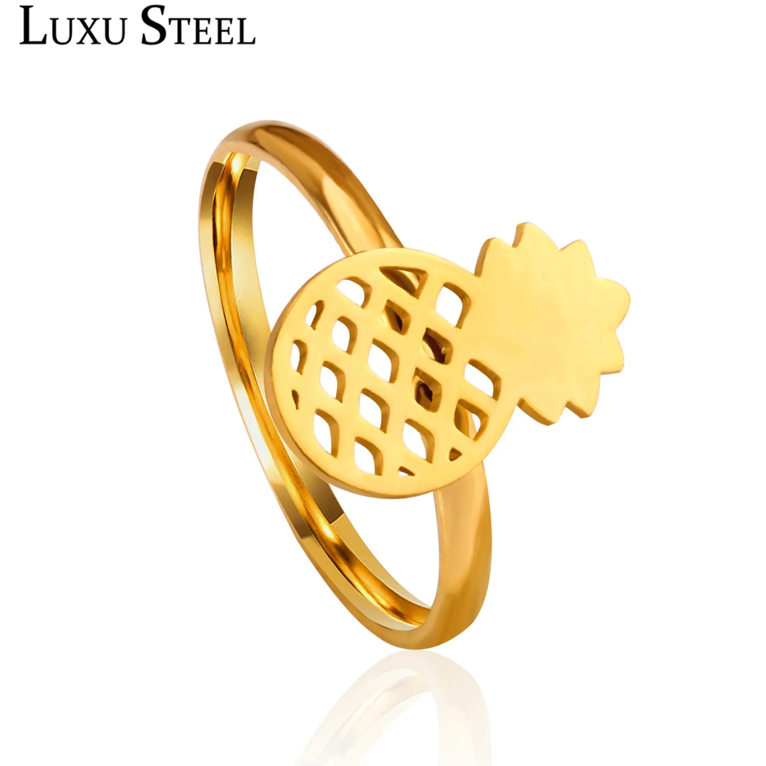 LUXUSTEEL Lover's Jewelry Gift Stainless Steel Gold/Silver Color Pineapple Rings For Women/Men
LUXUSTEEL Lover's Jewelry Gift Stainless Steel Gold/Silver Color Pineapple Rings For Women/Men