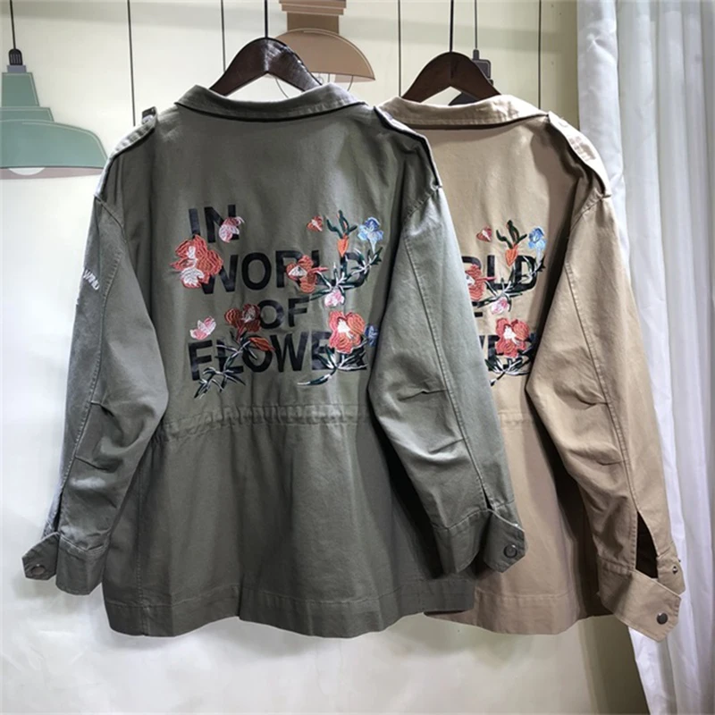 Veste femme printemps 2019 women spring jackets woman embroidery loose coats chaqueta mujer
Veste femme printemps 2019 women spring jackets woman embroidery loose coats chaqueta mujer