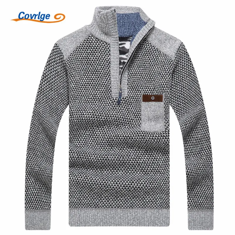 Covrlge Warm Thick Velvet Cashmere Sweaters Men Winter Pullovers Zipper Mandarin Collar Man Casual Clothes Big Size 3XL MZM046
Covrlge Warm Thick Velvet Cashmere Sweaters Men Winter Pullovers Zipper Mandarin Collar Man Casual Clothes Big Size 3XL MZM046