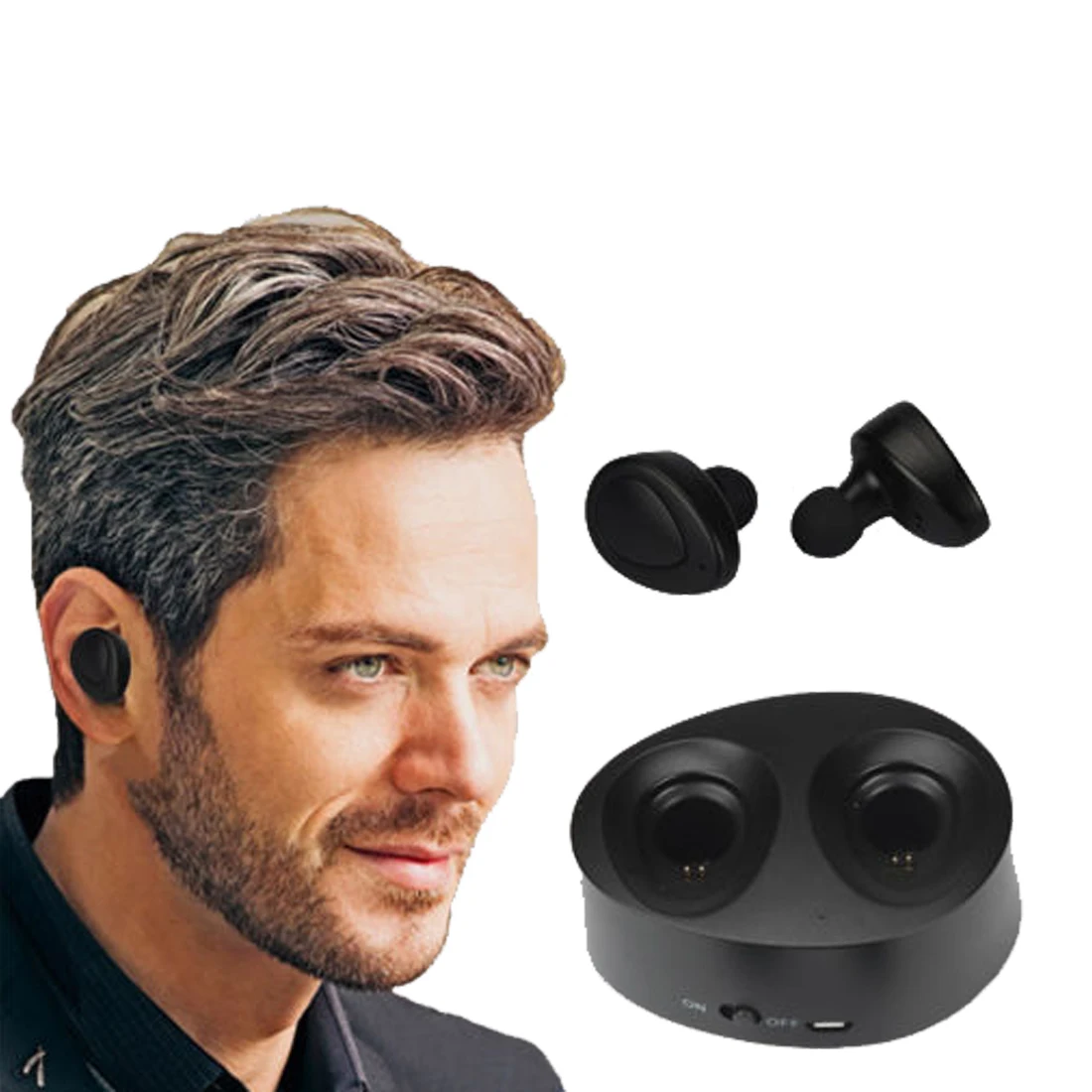 Bluetooth 4.1 Earbuds Wireless Headphones Headsets Stereo In-Ear Earphones Voice control With Charging Box for ios and Android
Bluetooth 4.1 Earbuds Wireless Headphones Headsets Stereo In-Ear Earphones Voice control With Charging Box for ios and Android