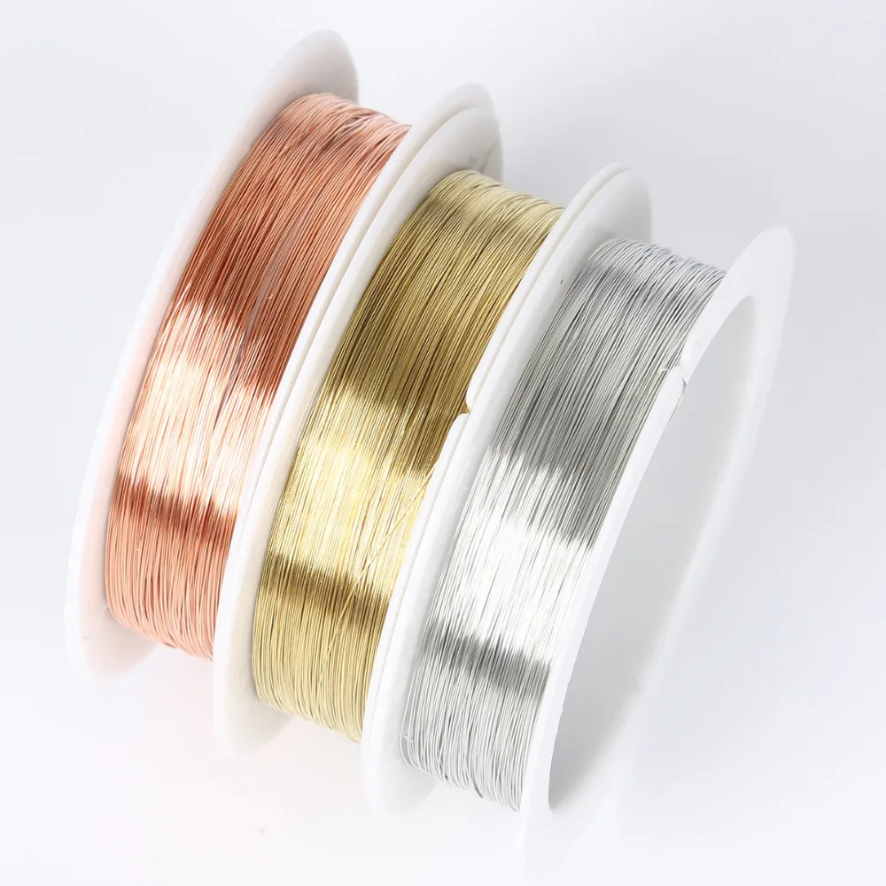 New 1.5/2.5/4.5/6.5/8/15/18/20 Meters Copper Wire Metal Cord Gold Copper Craft Beads Rope Beading Wire For DIY Jewelry Findings
New 1.5/2.5/4.5/6.5/8/15/18/20 Meters Copper Wire Metal Cord Gold Copper Craft Beads Rope Beading Wire For DIY Jewelry Findings