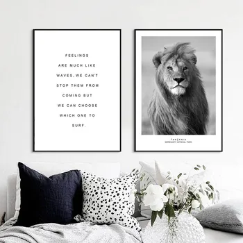 Lion Animal Print Poster Black And White Decoracion Nordica Quote Canvas Painting Wall Pictures For Living Room Unframed
Lion Animal Print Poster Black And White Decoracion Nordica Quote Canvas Painting Wall Pictures For Living Room Unframed
