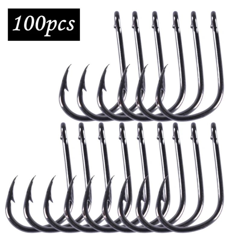 100pcs/lot Size 3-12# Straight Shank Hook High Carbon Steel Fishing Hook Saltwater Jig Assist Fishhook For Ocean Fishing
100pcs/lot Size 3-12# Straight Shank Hook High Carbon Steel Fishing Hook Saltwater Jig Assist Fishhook For Ocean Fishing