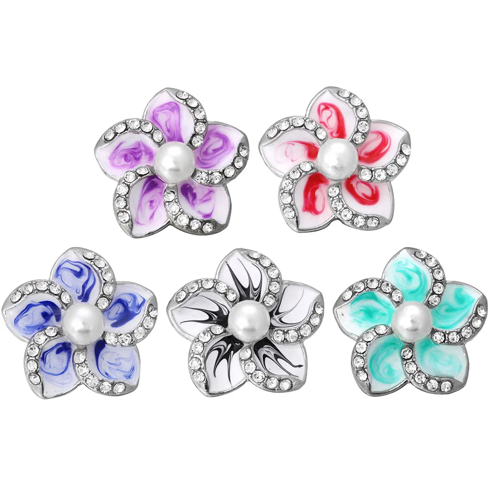 5pcs/lot New Snap Jewelry Oil Painting Flower Rhinestone Snap Buttons Fit 18mm Snap Bracelets Women Alloy Button DIY Jewelry
5pcs/lot New Snap Jewelry Oil Painting Flower Rhinestone Snap Buttons Fit 18mm Snap Bracelets Women Alloy Button DIY Jewelry
