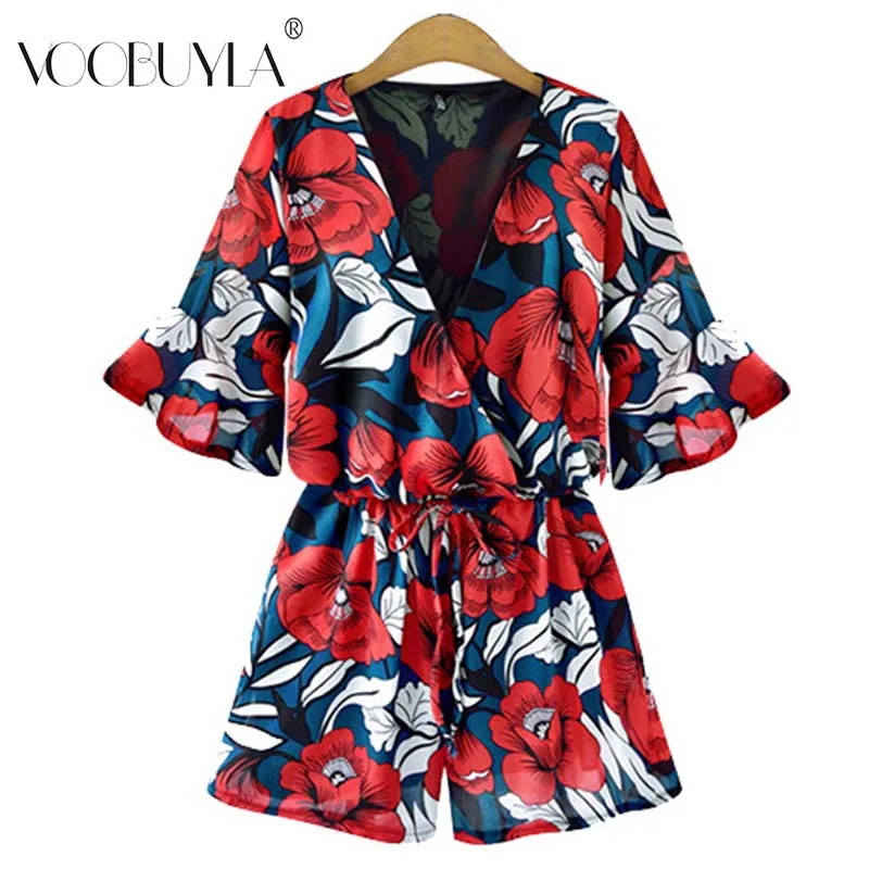 Voobuyla Size Plus S-5XL Jumpsuit for Women 2018 Summer Deep V Neck Loose Playsuit Floral Print Chiffon Rompers Overall Mej.
Voobuyla Size Plus S-5XL Jumpsuit for Women 2018 Summer Deep V Neck Loose Playsuit Floral Print Chiffon Rompers Overall Mej.