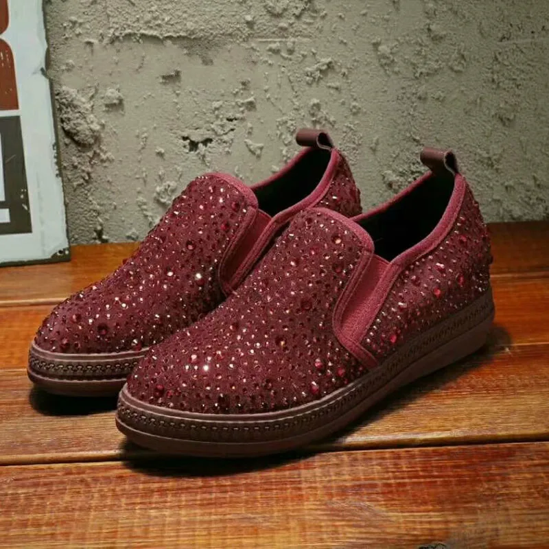 Fashion Women Crystal Sneakers 3.5cm Height Increased Women Sneakers Slip On Casual Shoes Women Rhinestone Shoes
Fashion Women Crystal Sneakers 3.5cm Height Increased Women Sneakers Slip On Casual Shoes Women Rhinestone Shoes