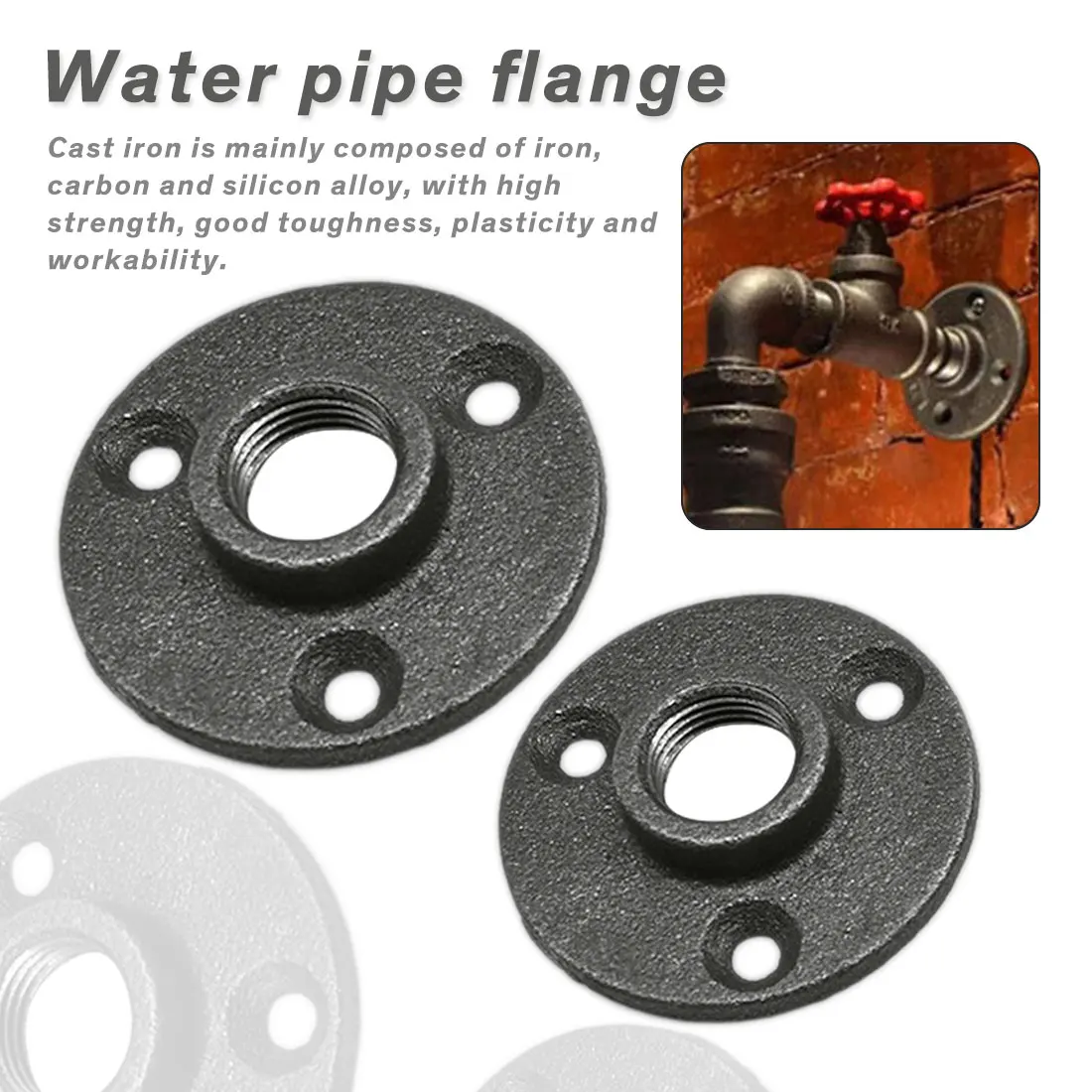 Hardware Tool 10pcs Iron Pipe Fittings Wall Mount Floor Antique DN15 DN20 Flange Piece Cast Iron Flanges
Hardware Tool 10pcs Iron Pipe Fittings Wall Mount Floor Antique DN15 DN20 Flange Piece Cast Iron Flanges