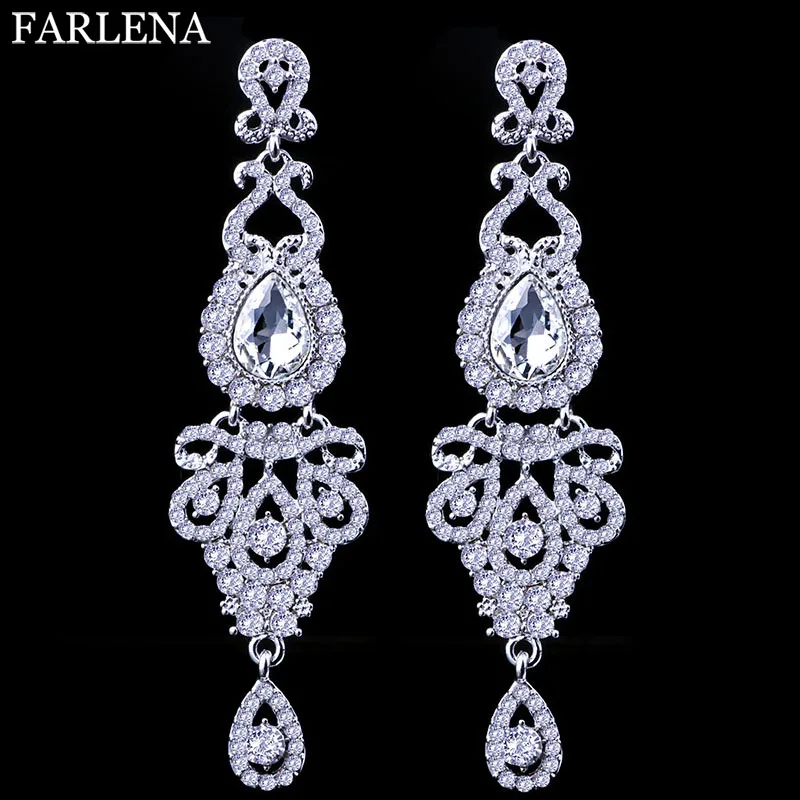 Romantic 4 Colors Bridal Long Earrings with Crystals for Women Luxury Chandelier Wedding Jewelry Hot Selling
Romantic 4 Colors Bridal Long Earrings with Crystals for Women Luxury Chandelier Wedding Jewelry Hot Selling
