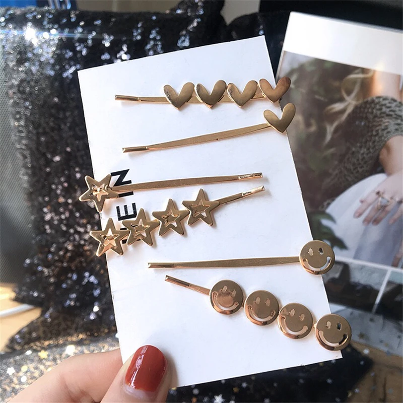 Fashion smiling face Women cute Girls Metal Hair Clip Barrette Stick Hairpin Bobby Jewelry Styling Tools Hair Accessories
Fashion smiling face Women cute Girls Metal Hair Clip Barrette Stick Hairpin Bobby Jewelry Styling Tools Hair Accessories