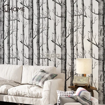 Black White Large 3D Birch Tree Wallpaper for Bedroom Modern Living Room Wall Paper Roll Rustic Forest Wood Wallpapers 53x1000cm
Black White Large 3D Birch Tree Wallpaper for Bedroom Modern Living Room Wall Paper Roll Rustic Forest Wood Wallpapers 53x1000cm