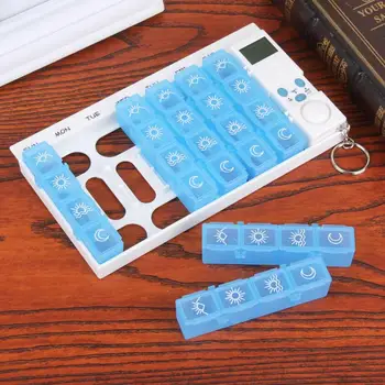 28 Grids Weekly 7 Days Portable Pill Box Plastic Smart Alarms Medicine Pill Case Box Holder Pill Cases With Reminder Timer
28 Grids Weekly 7 Days Portable Pill Box Plastic Smart Alarms Medicine Pill Case Box Holder Pill Cases With Reminder Timer