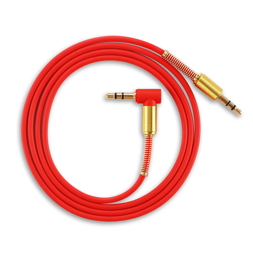 3.5mm Jack Male To Male HIFI Universal Car Aux Audio Cable Stereo Audio Cable Spring Protects With 90 Degree Angle
3.5mm Jack Male To Male HIFI Universal Car Aux Audio Cable Stereo Audio Cable Spring Protects With 90 Degree Angle