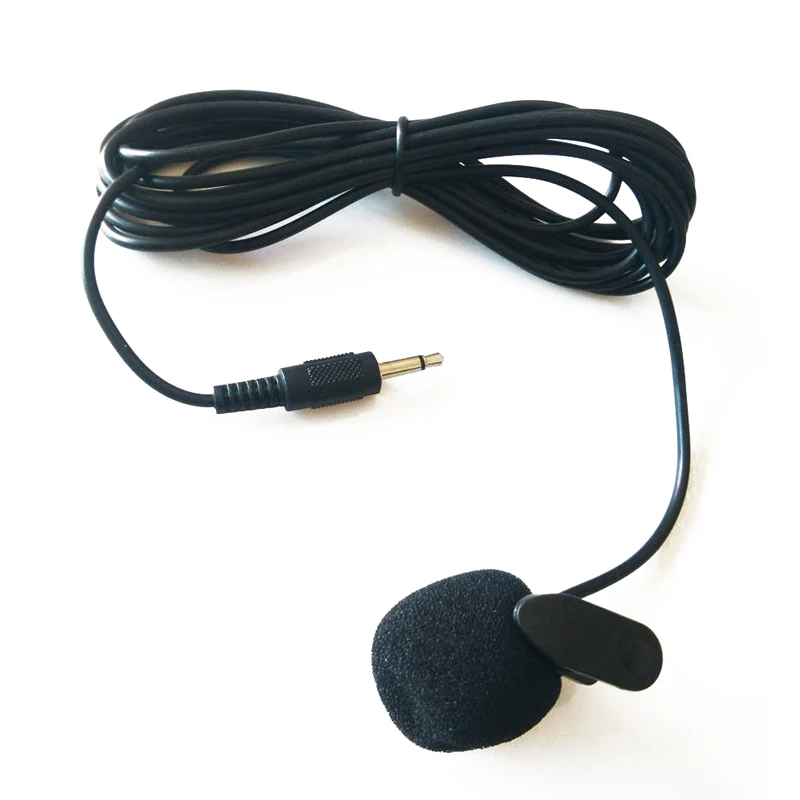1pc 3.5mm Car Clip External Microphone 3m Length Cable Mic For Bluetooth Stereo GPS DVD MP5 Radio Mayitr