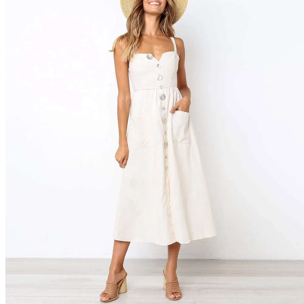 Sexy Printing solid Beach Summer Dress Women 2019 Cotton Deep V Neck Buttons Red White Off Shoulder Midi Dresses
Sexy Printing solid Beach Summer Dress Women 2019 Cotton Deep V Neck Buttons Red White Off Shoulder Midi Dresses