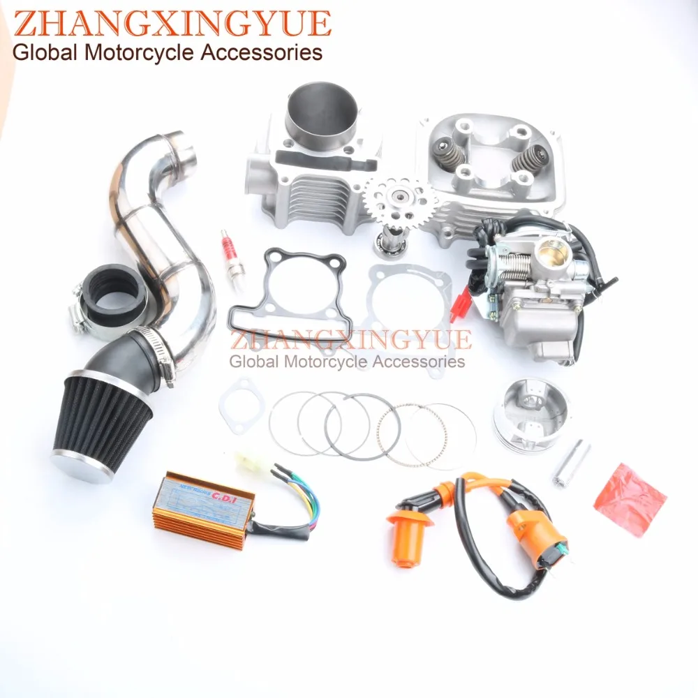 52.4mm NON-EGR Cylinder Head Kit & Cylinder Kit & PD24J Carburetor & 42mm Air Filter & AC CDI for KYMCO Agility 125cc 152QMI GY6
52.4mm NON-EGR Cylinder Head Kit & Cylinder Kit & PD24J Carburetor & 42mm Air Filter & AC CDI for KYMCO Agility 125cc 152QMI GY6