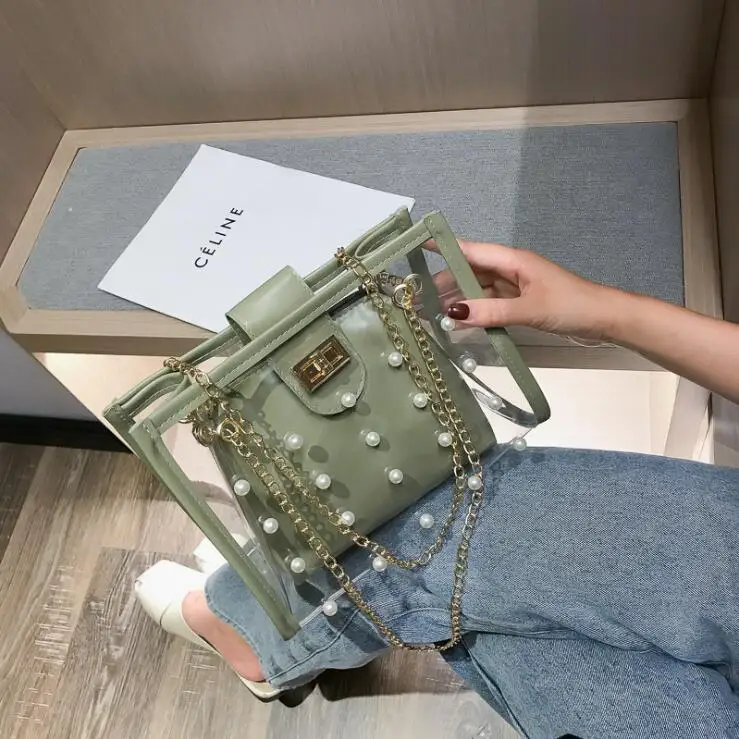 2019 Fashion New High Quality PU Leather summer Pearl bags Women PVC clear bag satchel bag
2019 Fashion New High Quality PU Leather summer Pearl bags Women PVC clear bag satchel bag