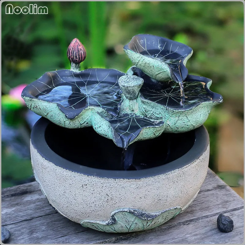 Creative Lotus Humidifier Lucky Water Fountain Waterscape Feng Shui Crafts Home Decor Living Room Office Desktop Ornaments
Creative Lotus Humidifier Lucky Water Fountain Waterscape Feng Shui Crafts Home Decor Living Room Office Desktop Ornaments